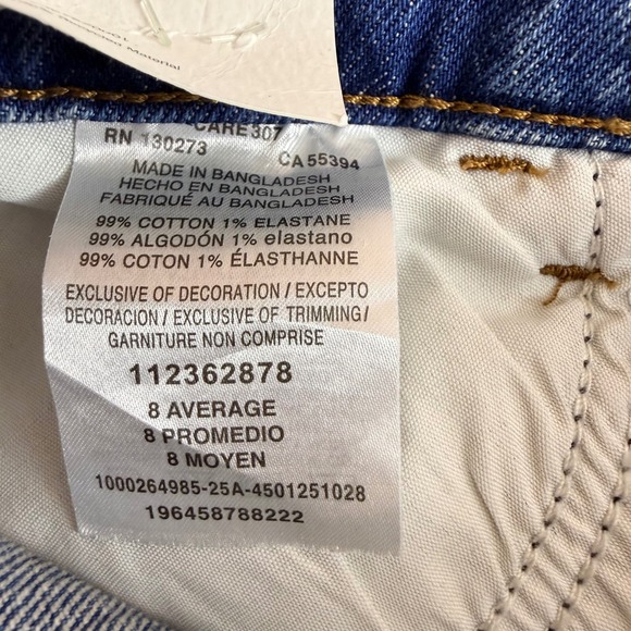 Wrangler Womens Blue Denim Mini Skirt Cutoff Frayed Hem Size 8 - Picture 2 of 9